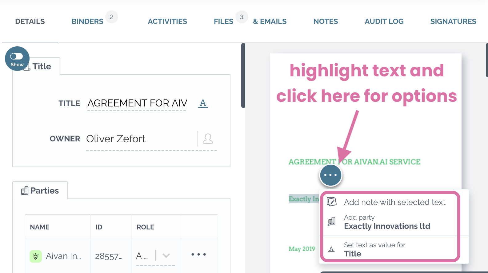 zefort quick metadata options
