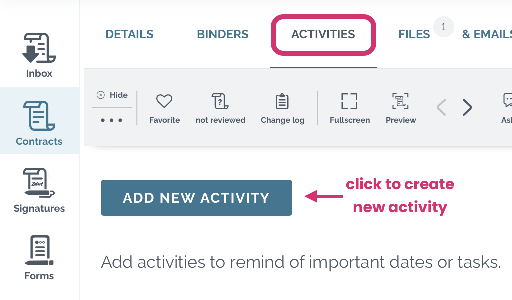 zefort add new activity