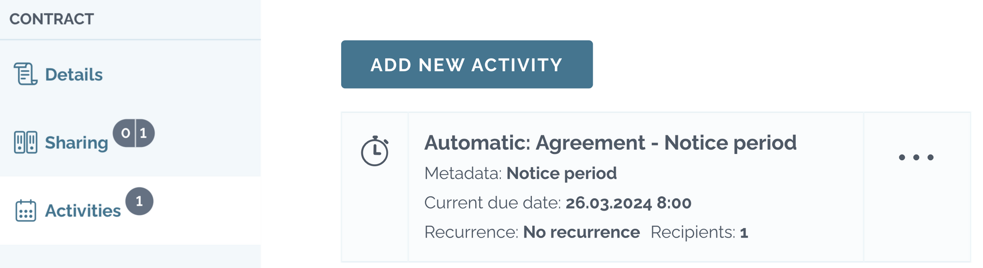 zefort key dates - automatic activity